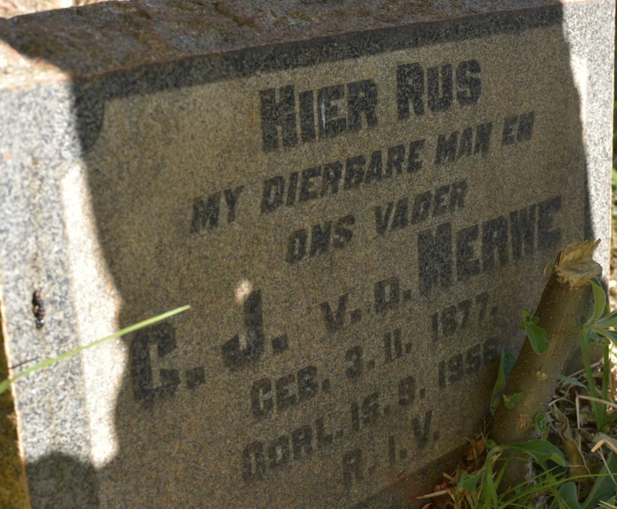 MERWE C.J., v.d. 1877-1956