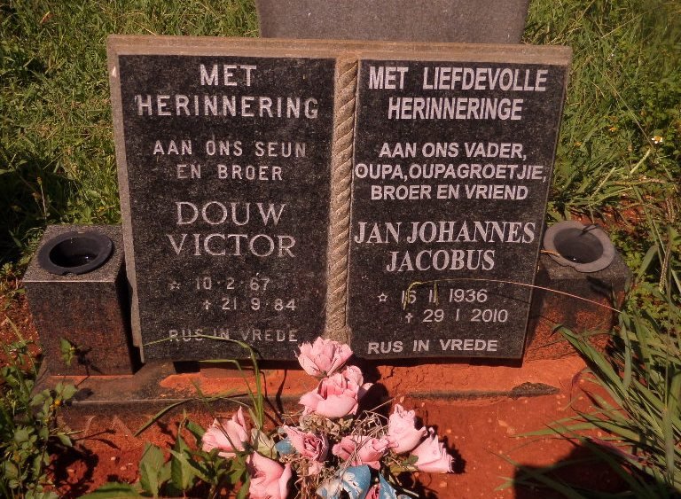 MERWE Jan Johannes Jacobus, van der 1936-2010 :: VAN DER MERWE Douw Victor 1967-1984