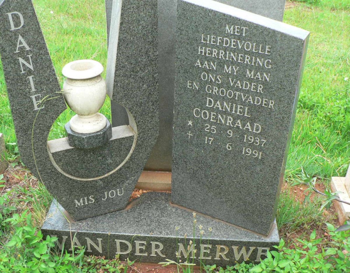 MERWE Daniel Coenraad, van der 1937-1991