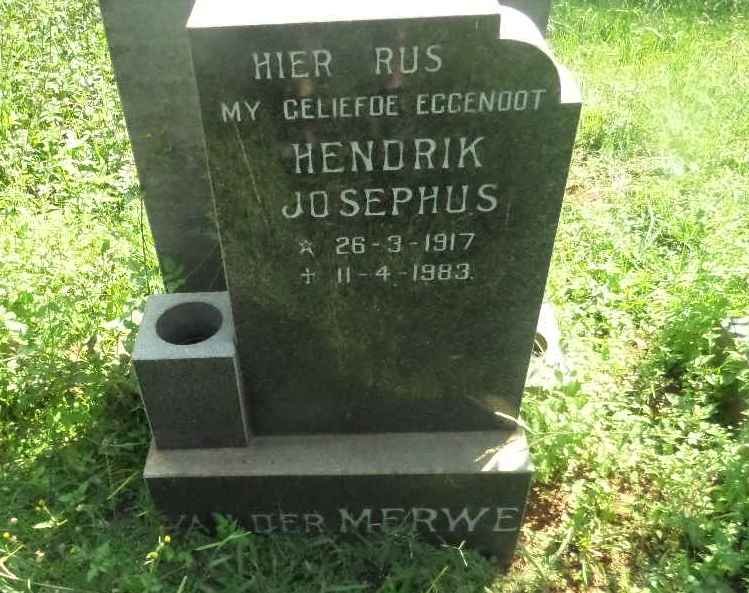 MERWE Hendrik Josephus, van der 1917-1983