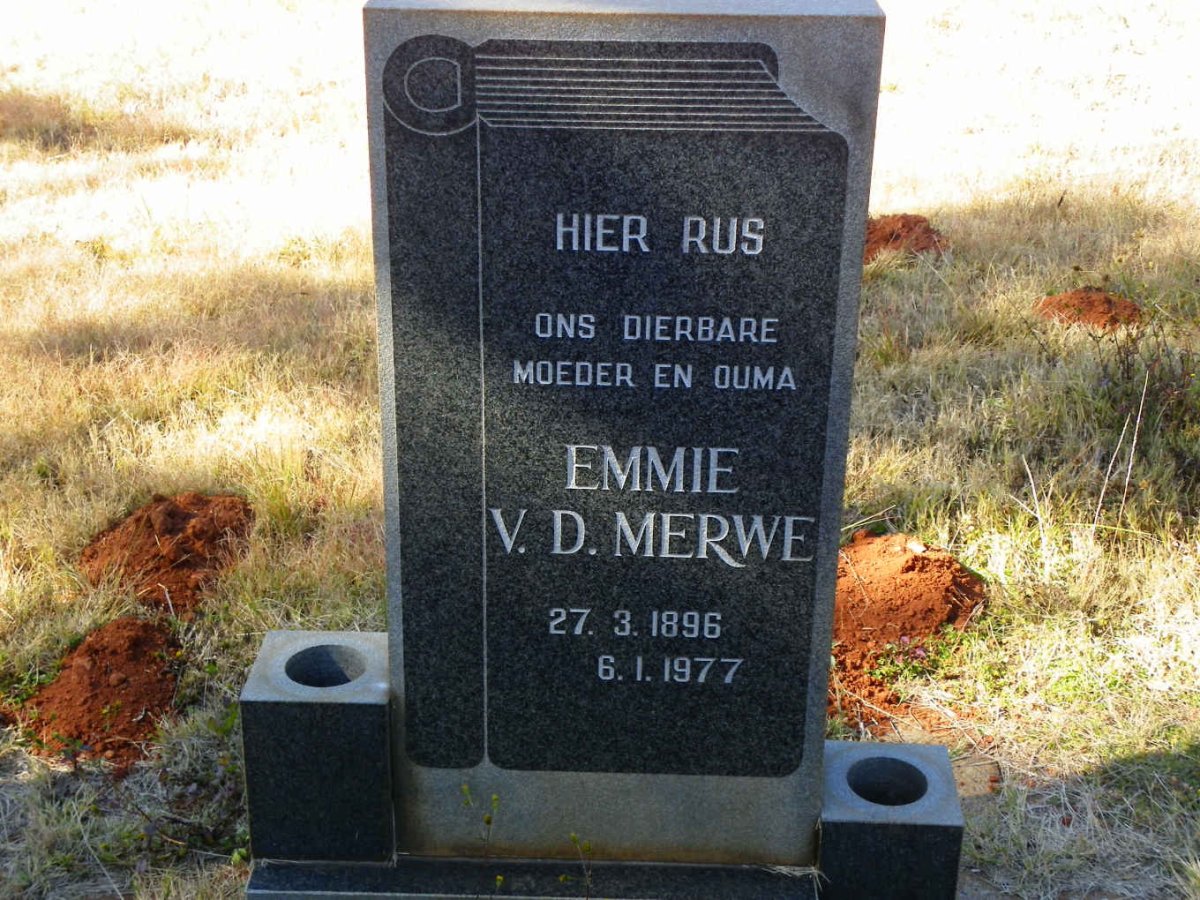 MERWE Emmie, v.d. 1896-1977