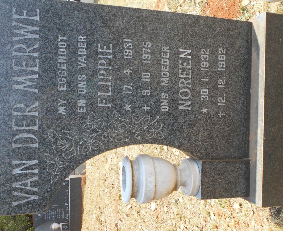 MERWE Flippie, van der 1931-1975 &amp; Noreen 1932-1982
