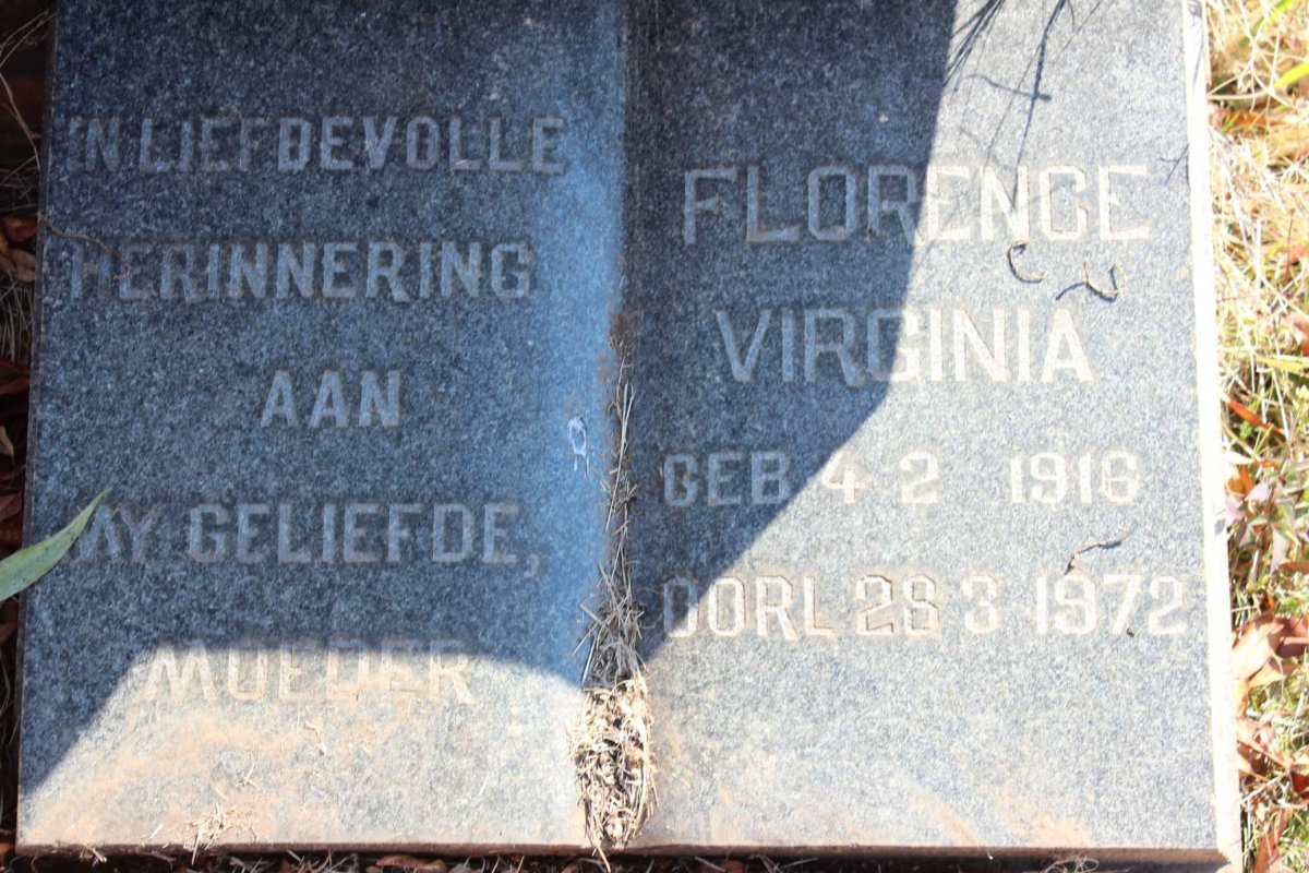 MERWE Sarel Daniel, van der 1911-1964 &amp; Florence Virginia 1916-1972