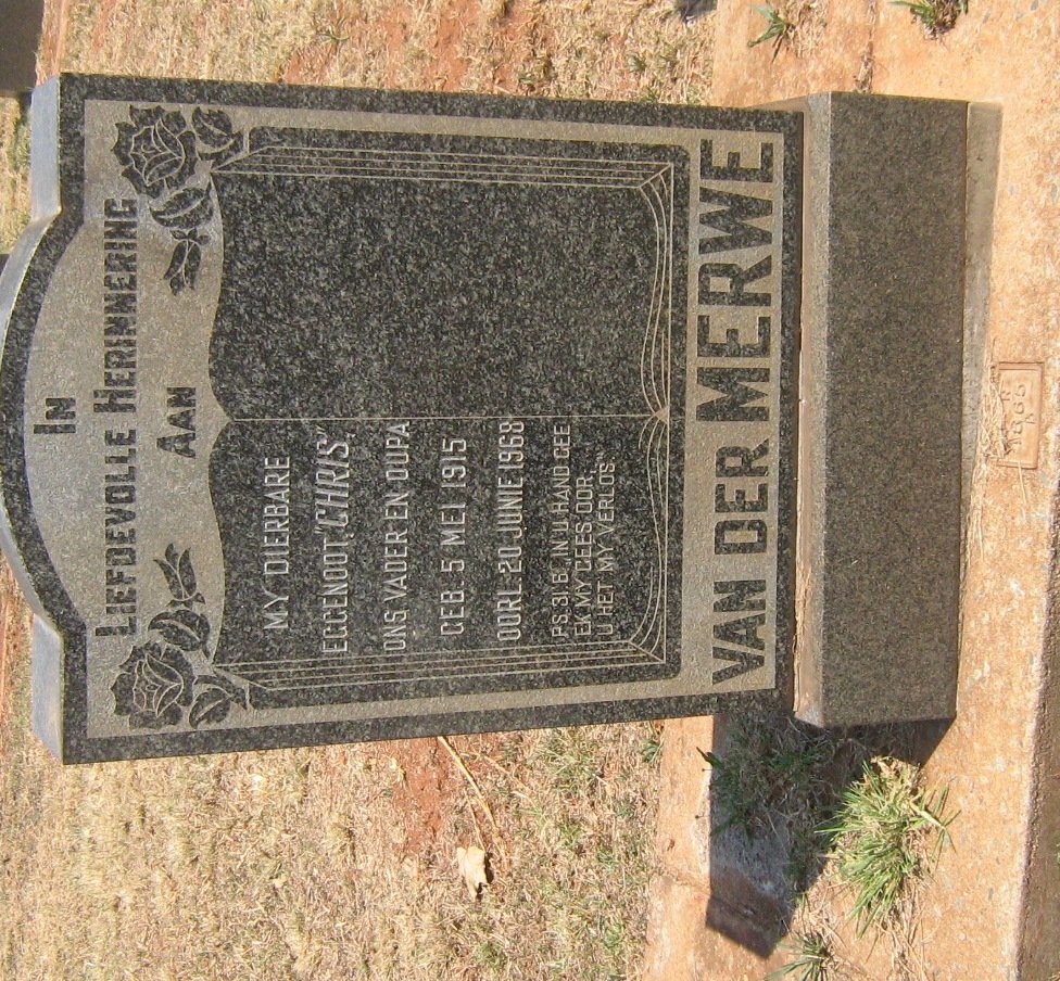 MERWE Chris, van der 1915-1968