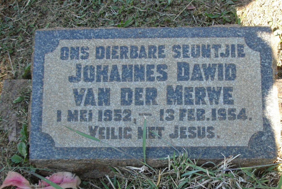 MERWE Johannes Dawid, van der 1952-1954