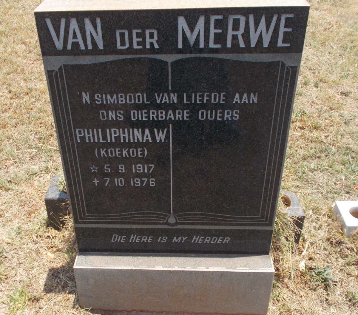MERWE Philiphina W., van der 1917-1976