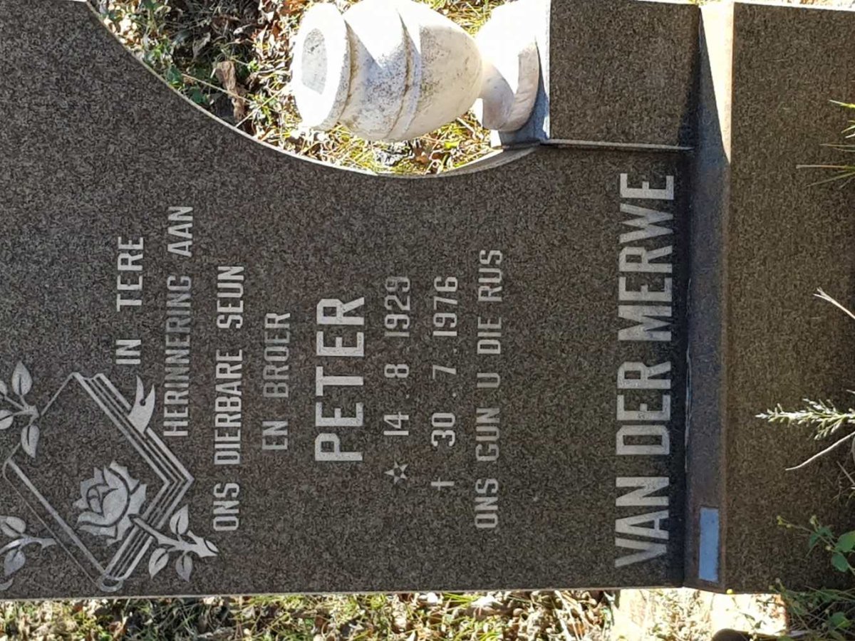 MERWE Peter, van der 1929-1976