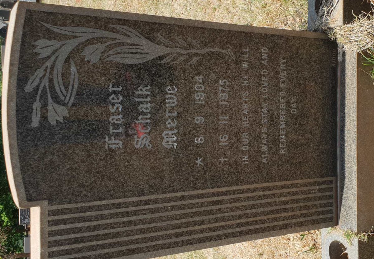 MERWE Fraser Schalk 1904-1975
