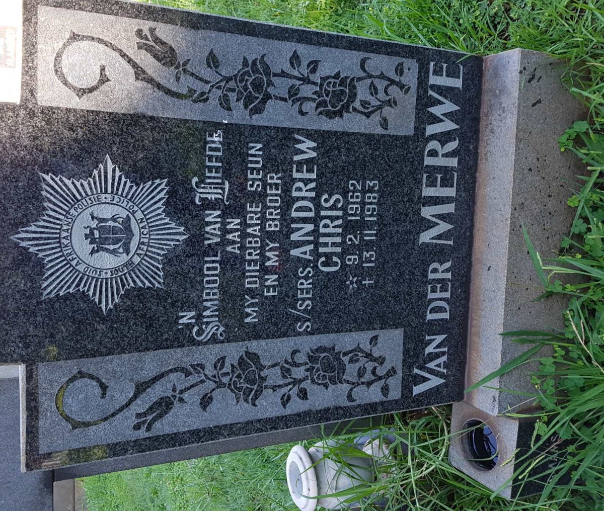 MERWE Andrew Chris, van der 1962-1983