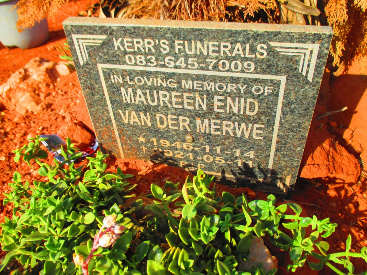 MERWE Maureen Enid, van der 1946-2021