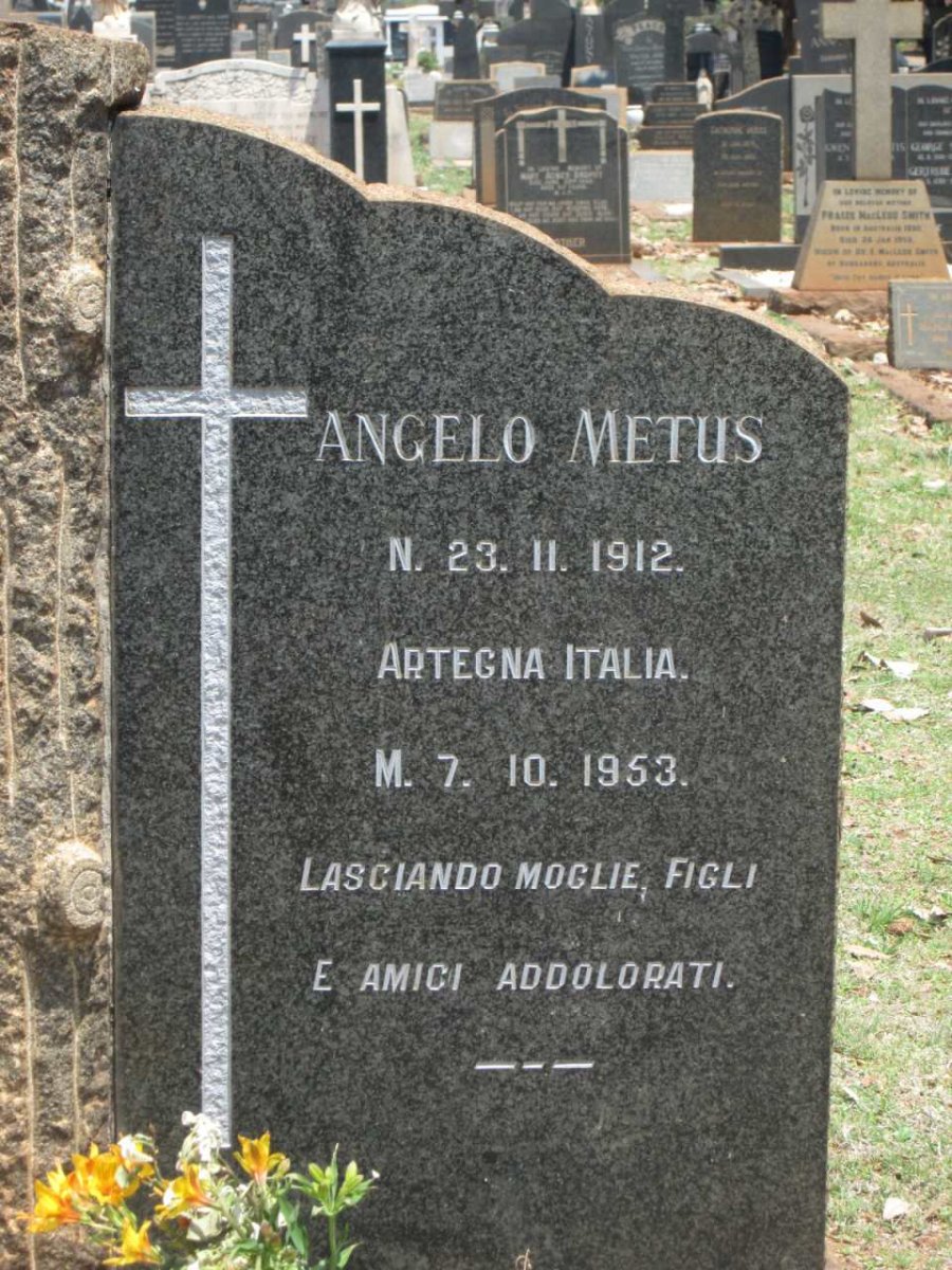 METUS Licia Romanini 1919-2001 :: METUS Angelo 1912-1953 :: METUS Antonio 1942-2009