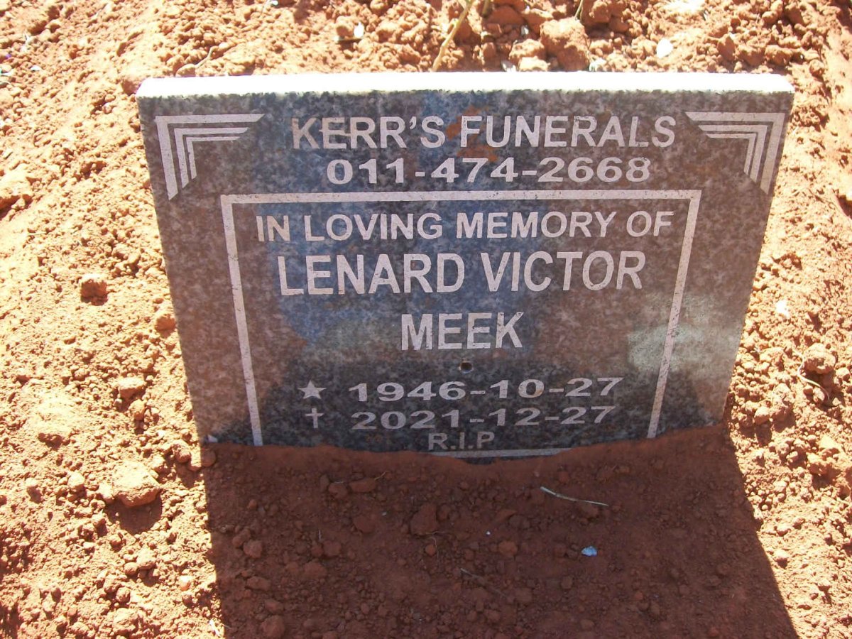 MEEK Lenard Victor 1946-2021