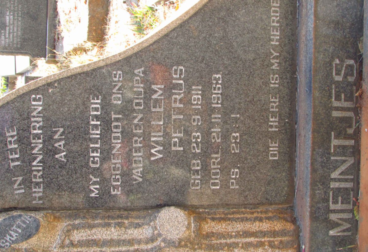 MEINTJES Willem Petrus 1911-1963