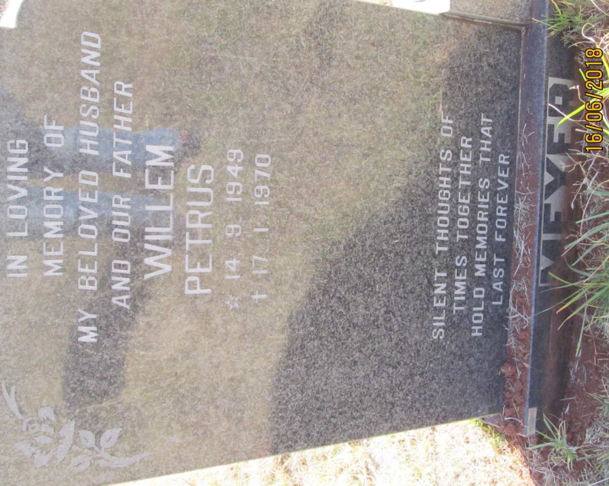 MEYER Willem Petrus 1949-1970