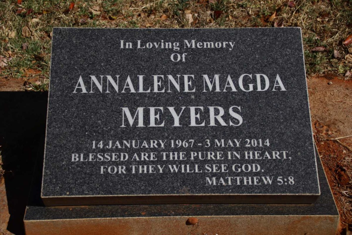 MEYERS Annalene Magda 1967-2014