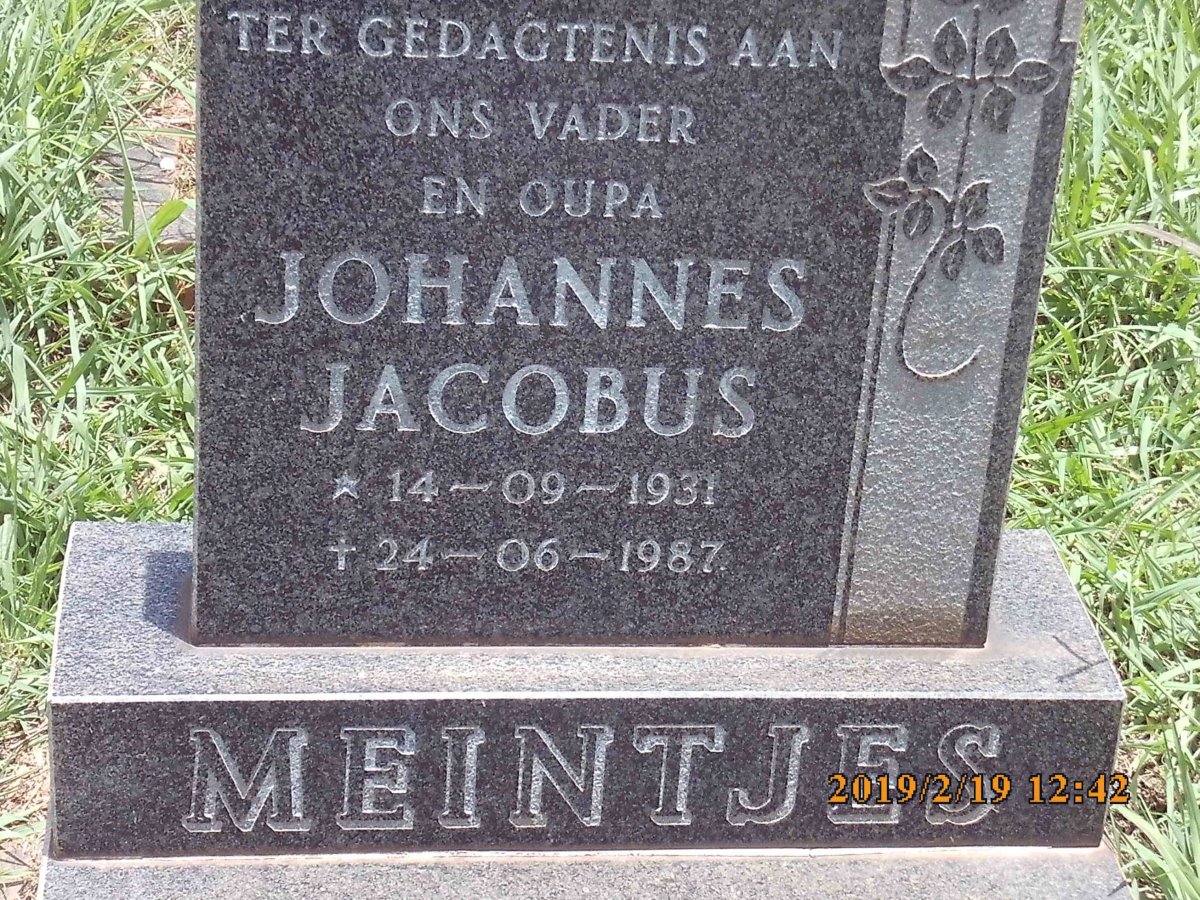 MEINTJES Johannes Jacobus 1931-1987