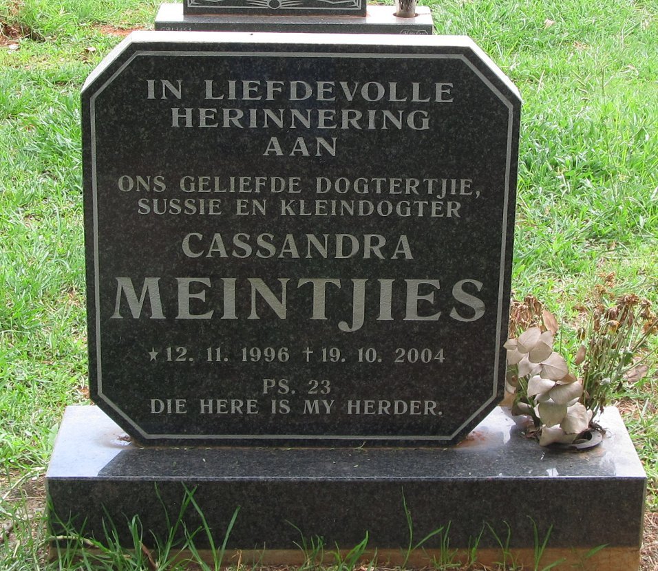 MEINTJIES Cassandra 1996-2004