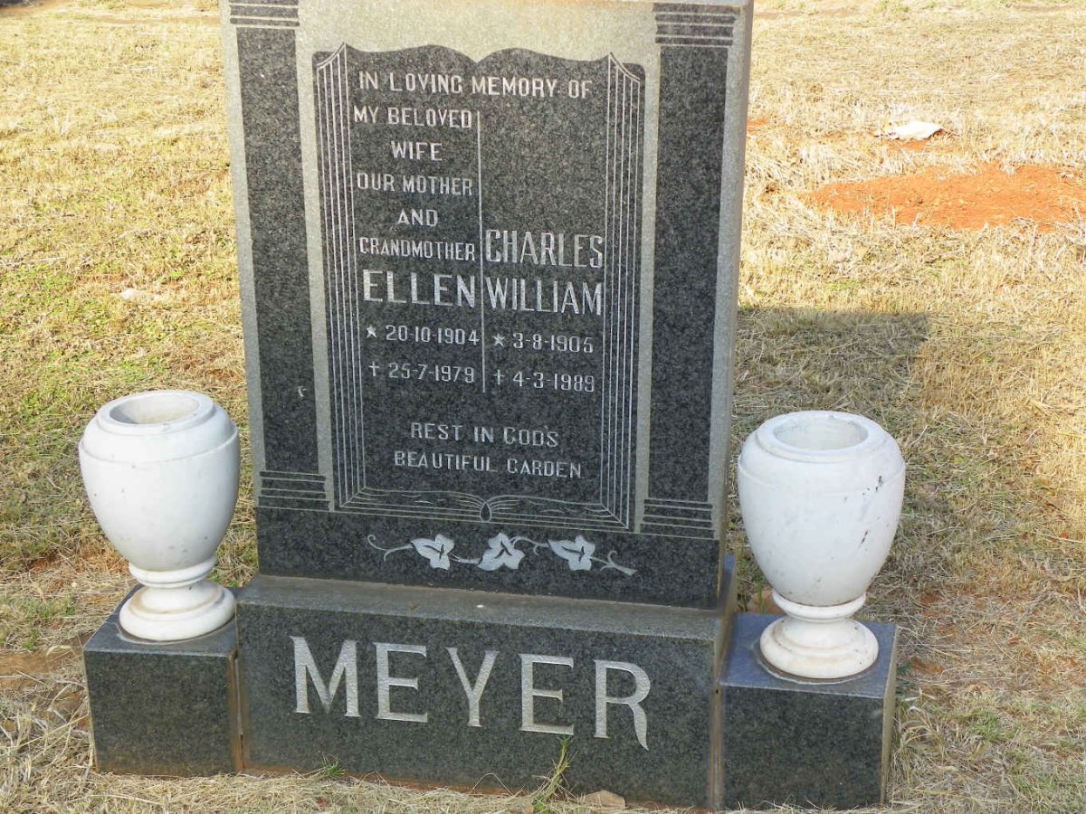 MEYER Charles William 1905-1989 &amp; Ellen 1904-1979