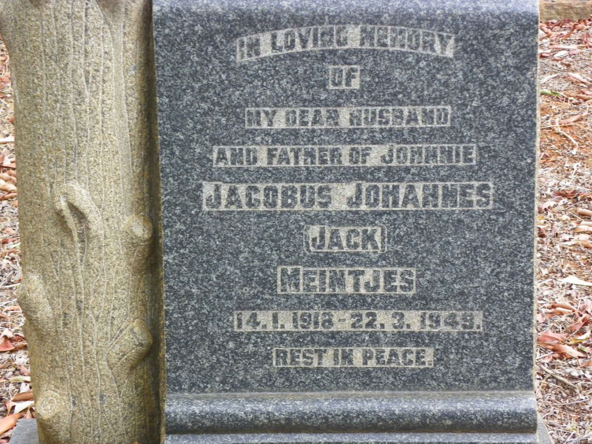 MEINTJES Jacobus Johannes 1918-1949