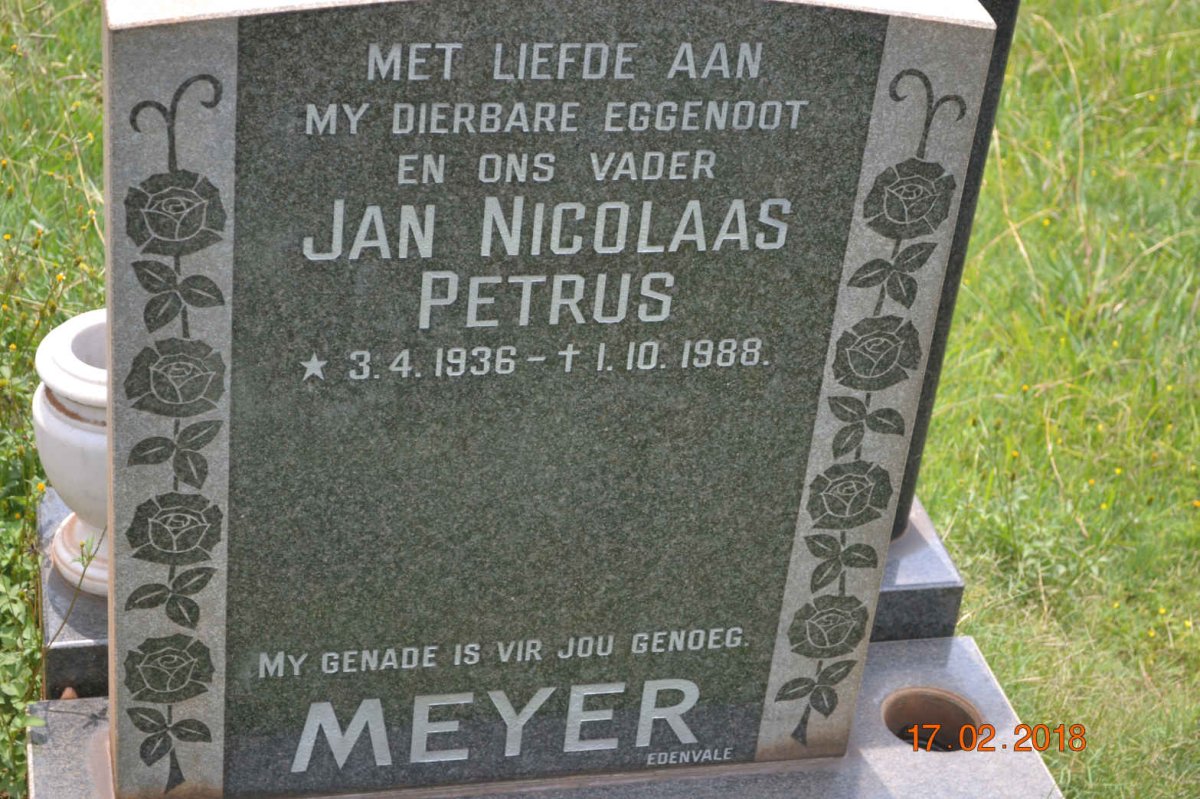 MEYER Jan Nicolaas Petrus 1936-1988