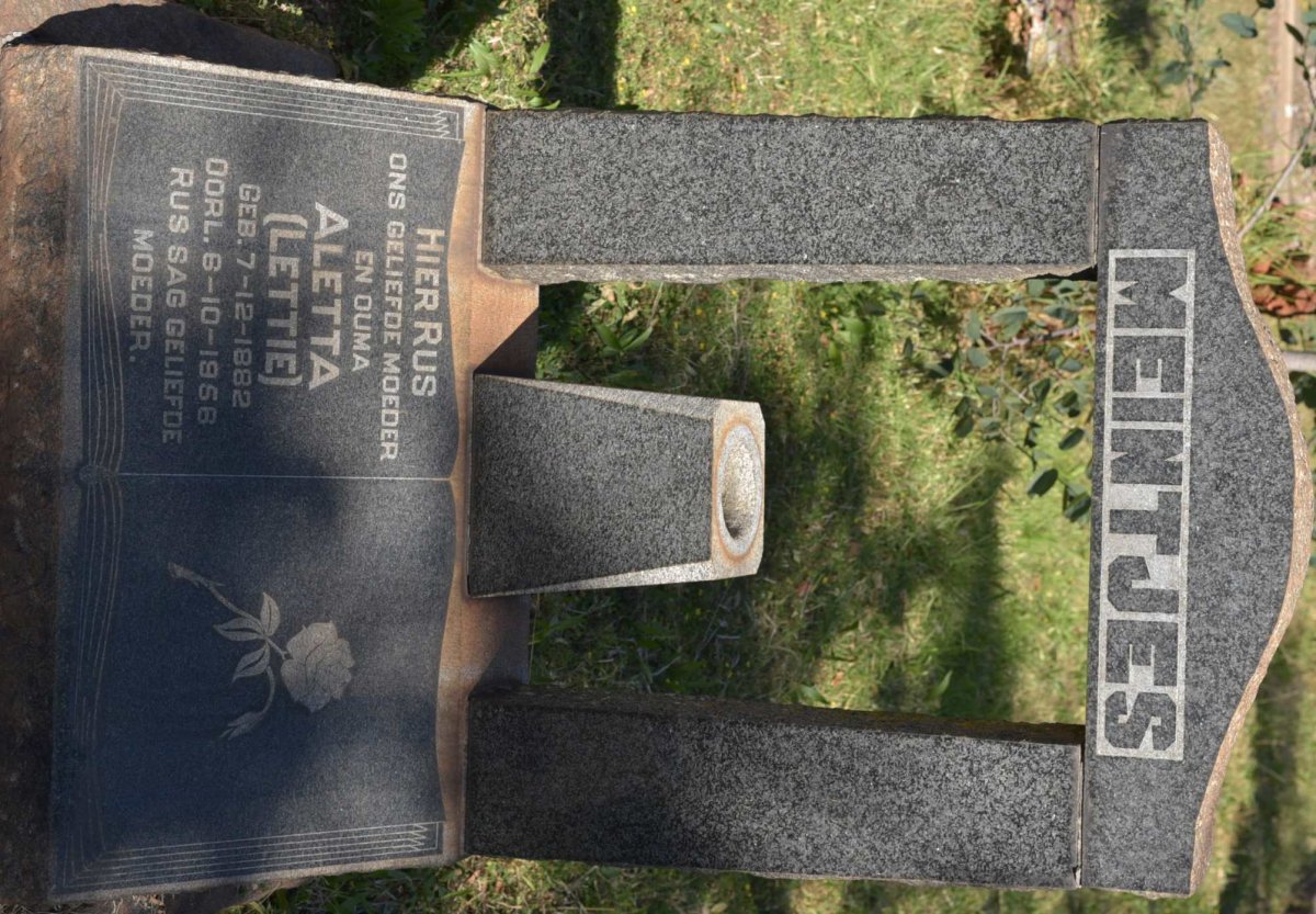 MEINTJES Aletta 1882-1956