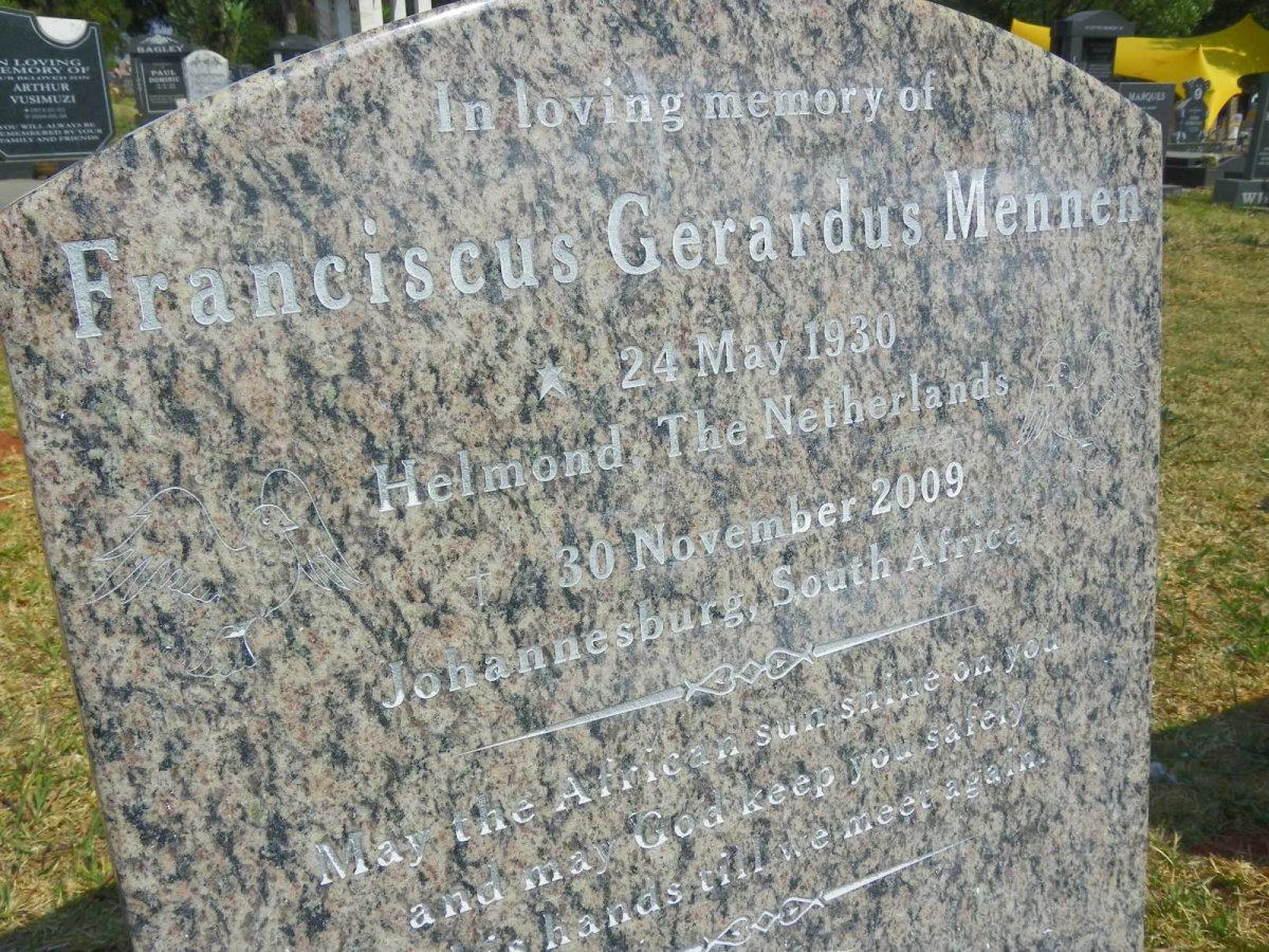 MENNEN Franciscus Gerardus 1930-2009