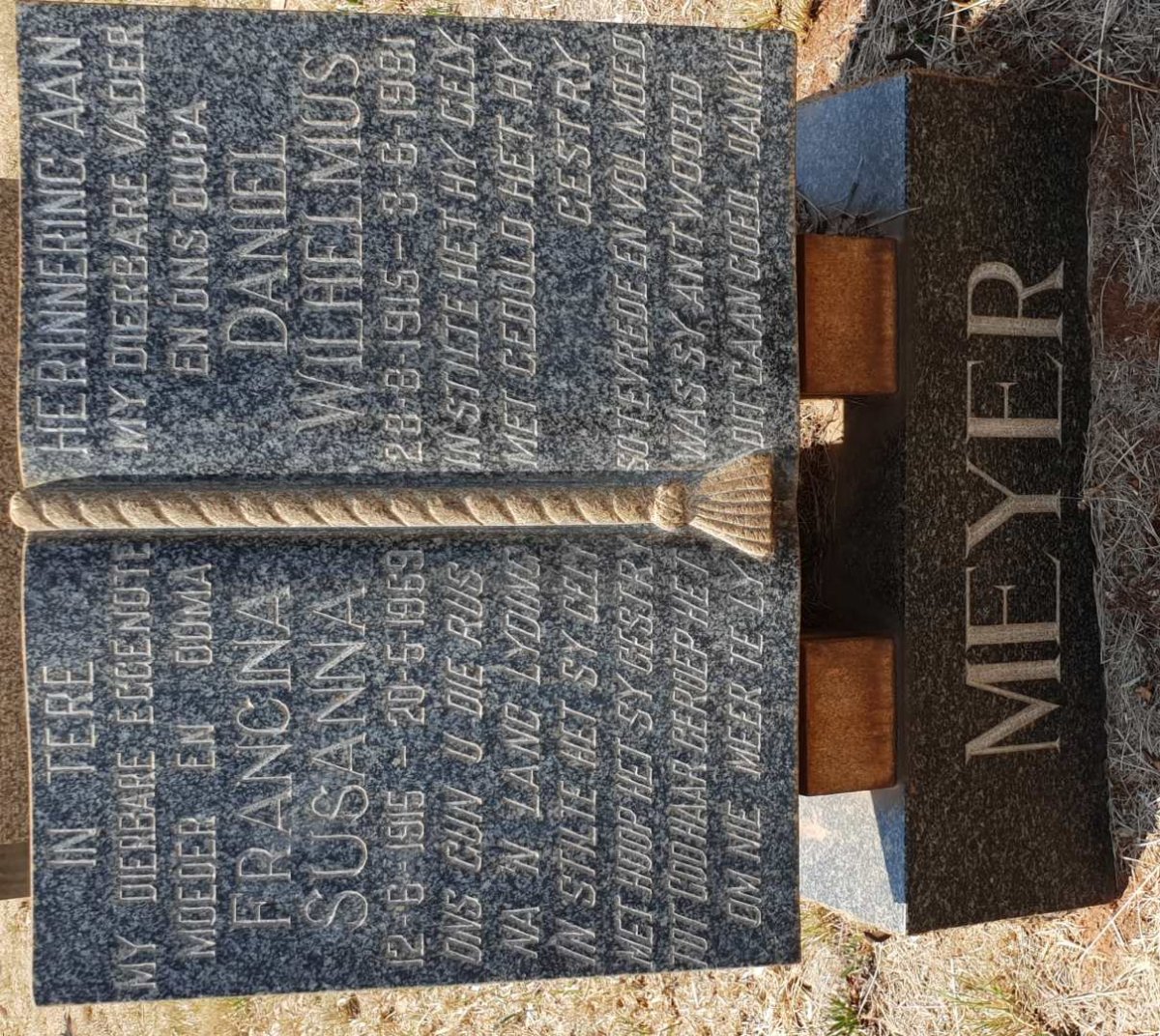 MEYER Daniel Wilhelmus 1915-1981 &amp; Francina Susanna 1915-1969