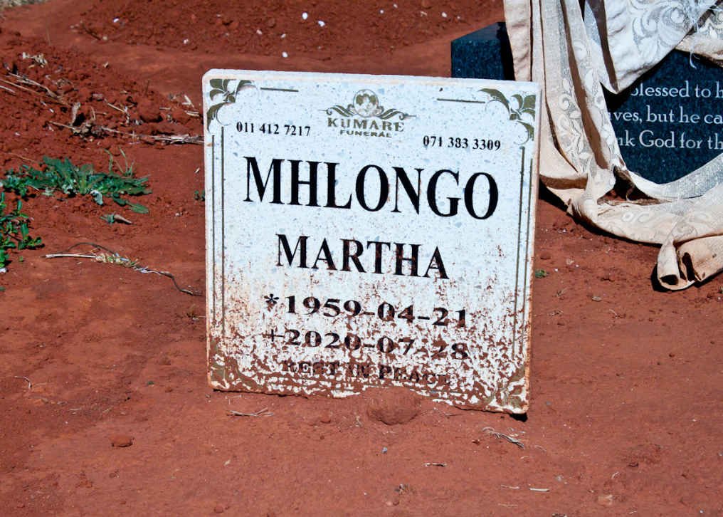 MHLONGO Martha 1959-2020