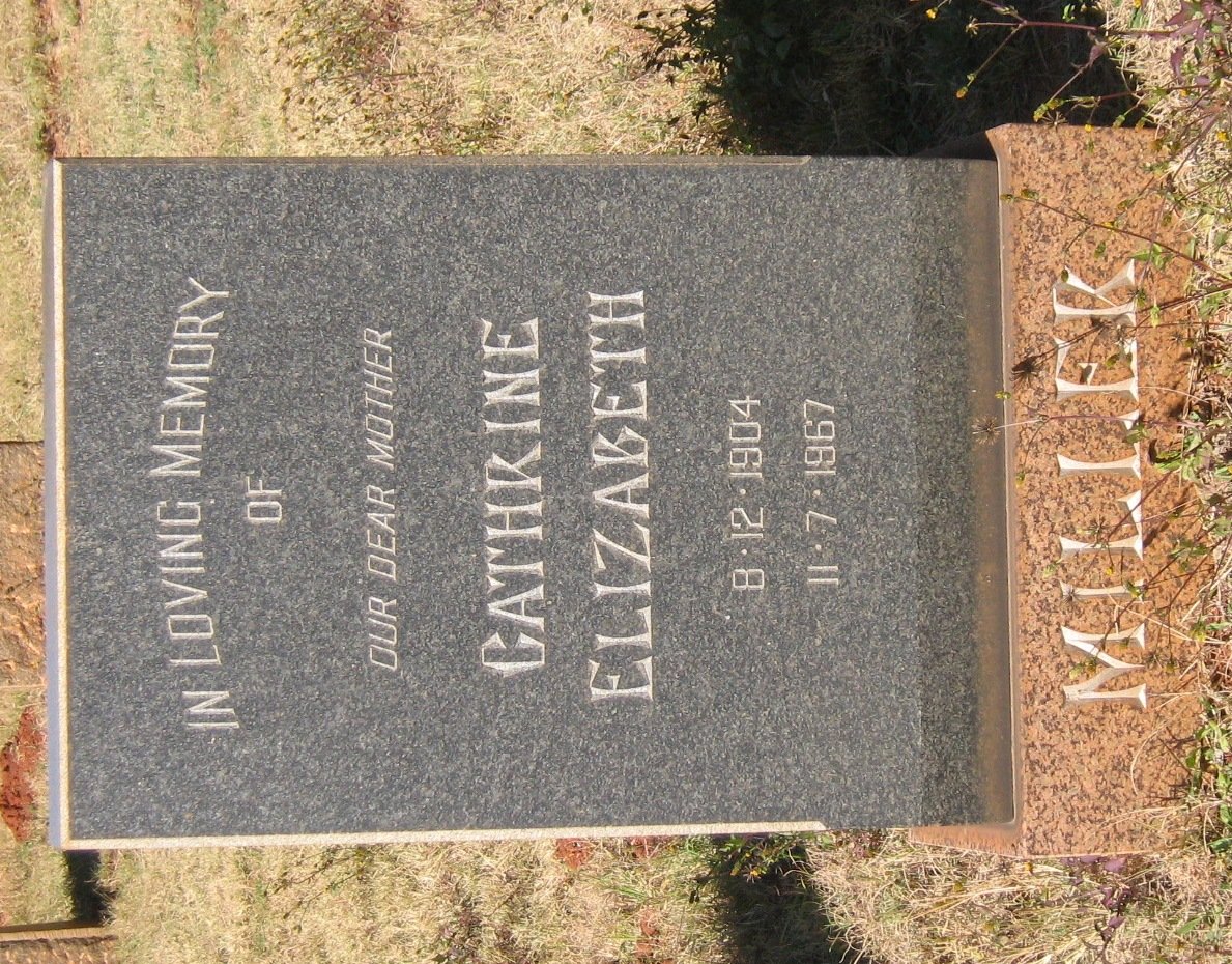 MILLER Cathrine Elizabeth 1904-1967