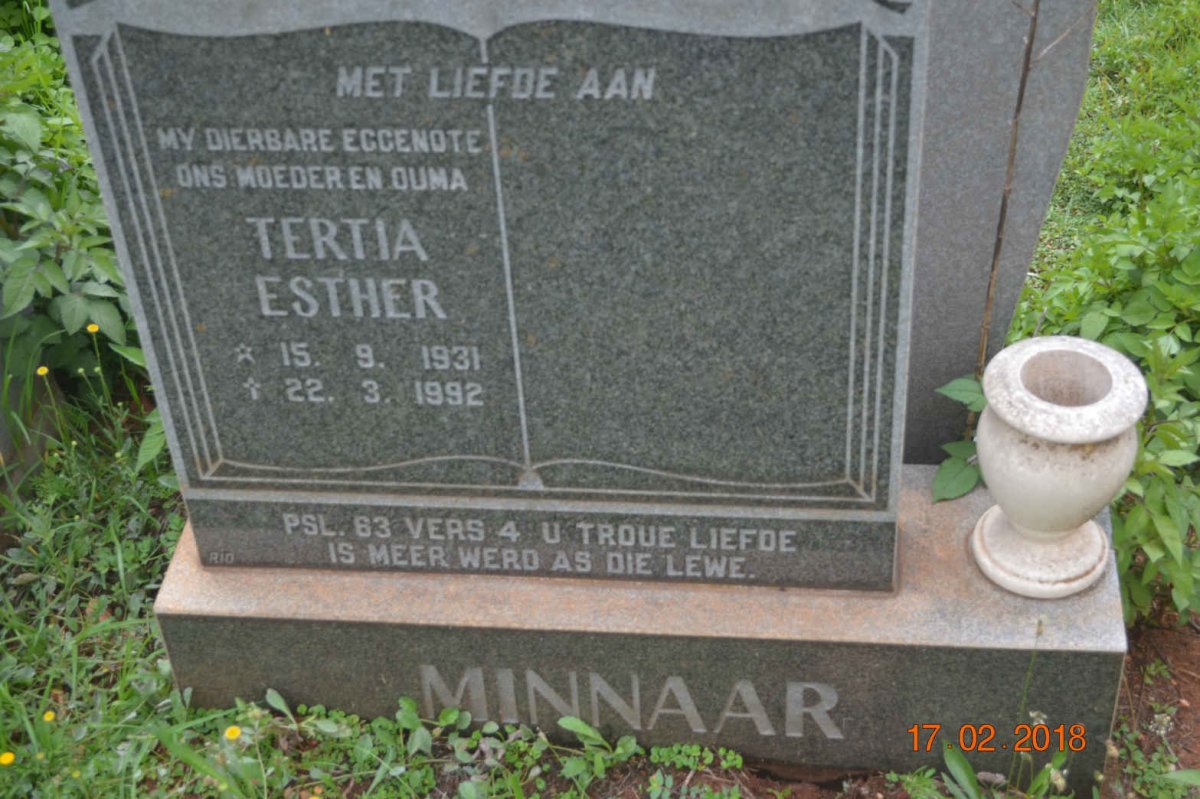 MINNAAR Tertia Esther 1931-1992