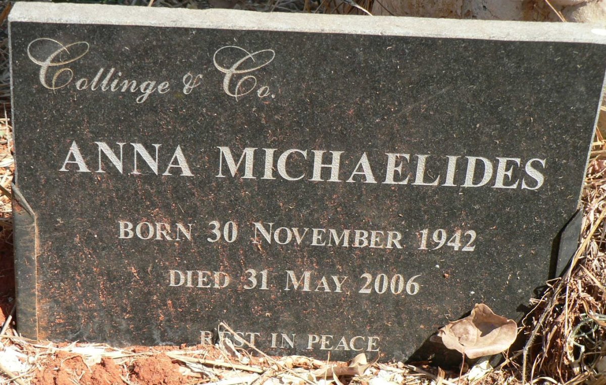 MICHAELIDES Anna 1942-2006