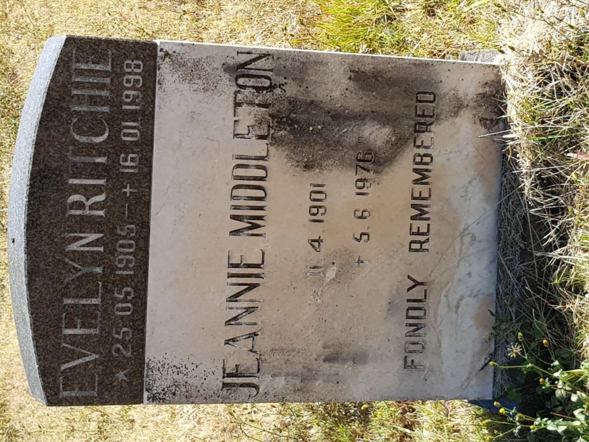 MIDDLETON Jeannie 1901-1976 :: RITCHIE Evelyn 1905-1998