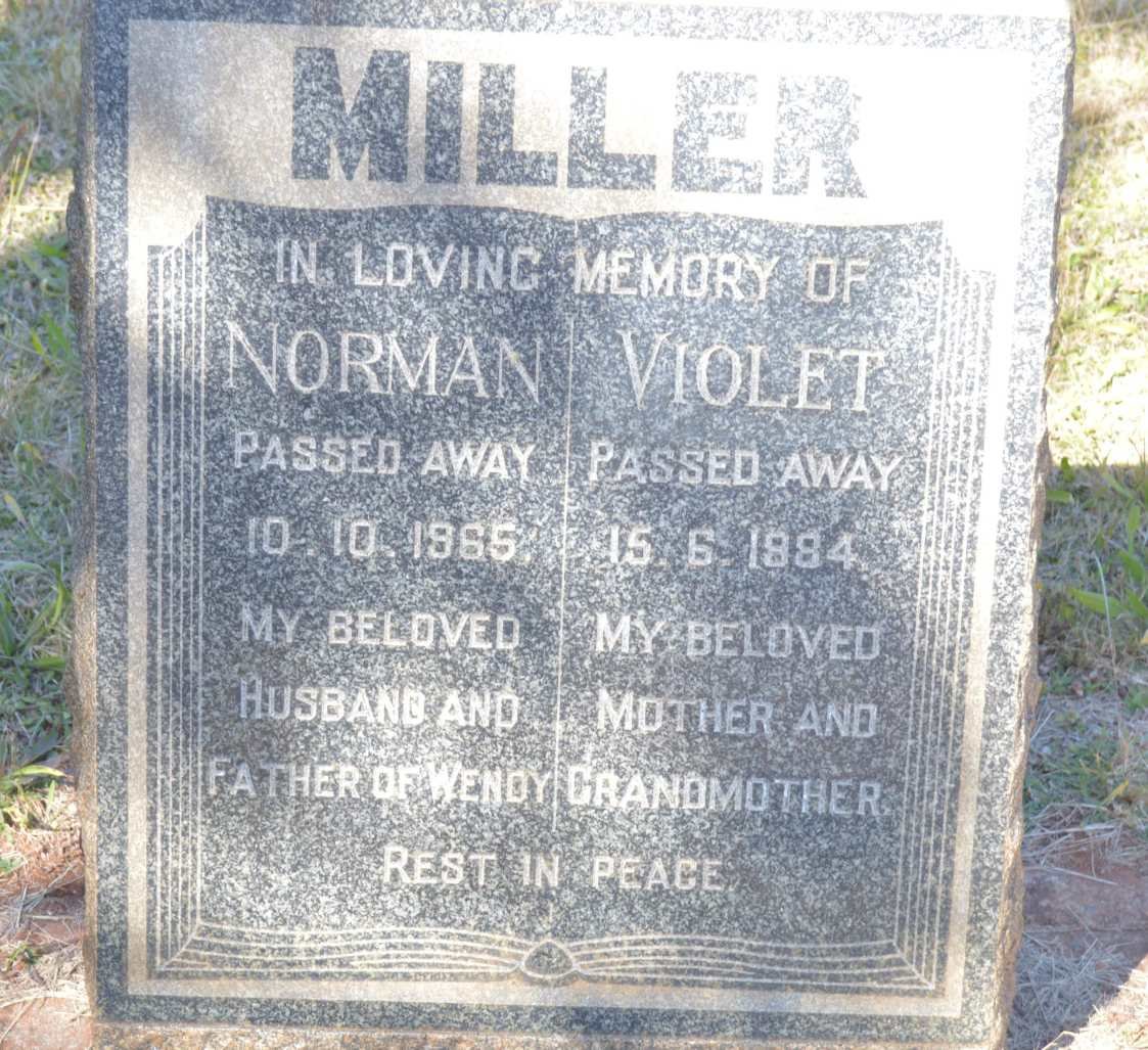 MILLER Norman -1965:: MILLER Violet -1984