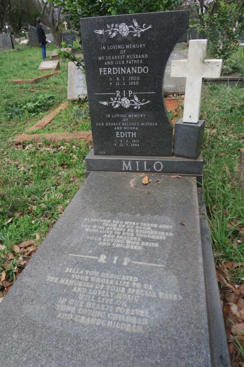MILO Ferdinando 1900-1950 &amp; Edith 1913-1984