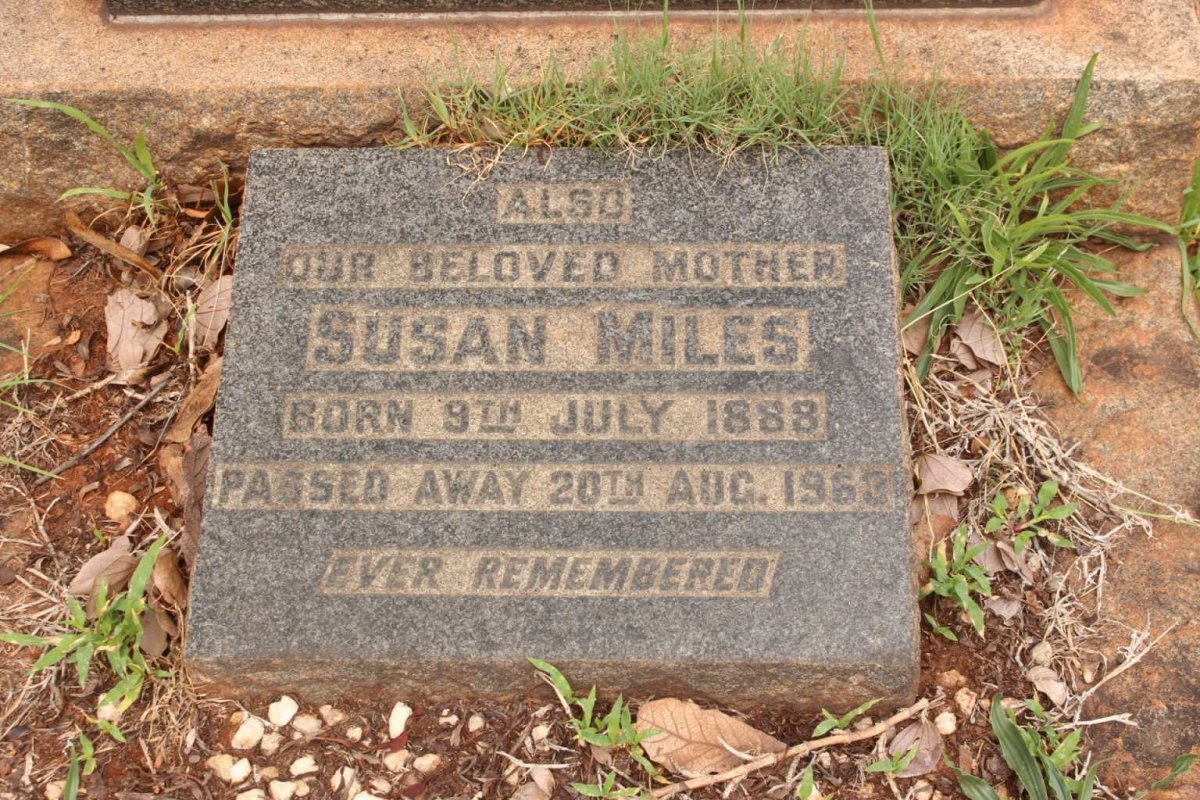 MILES Ernest Napene -1948 &amp; Susan 1888-1963