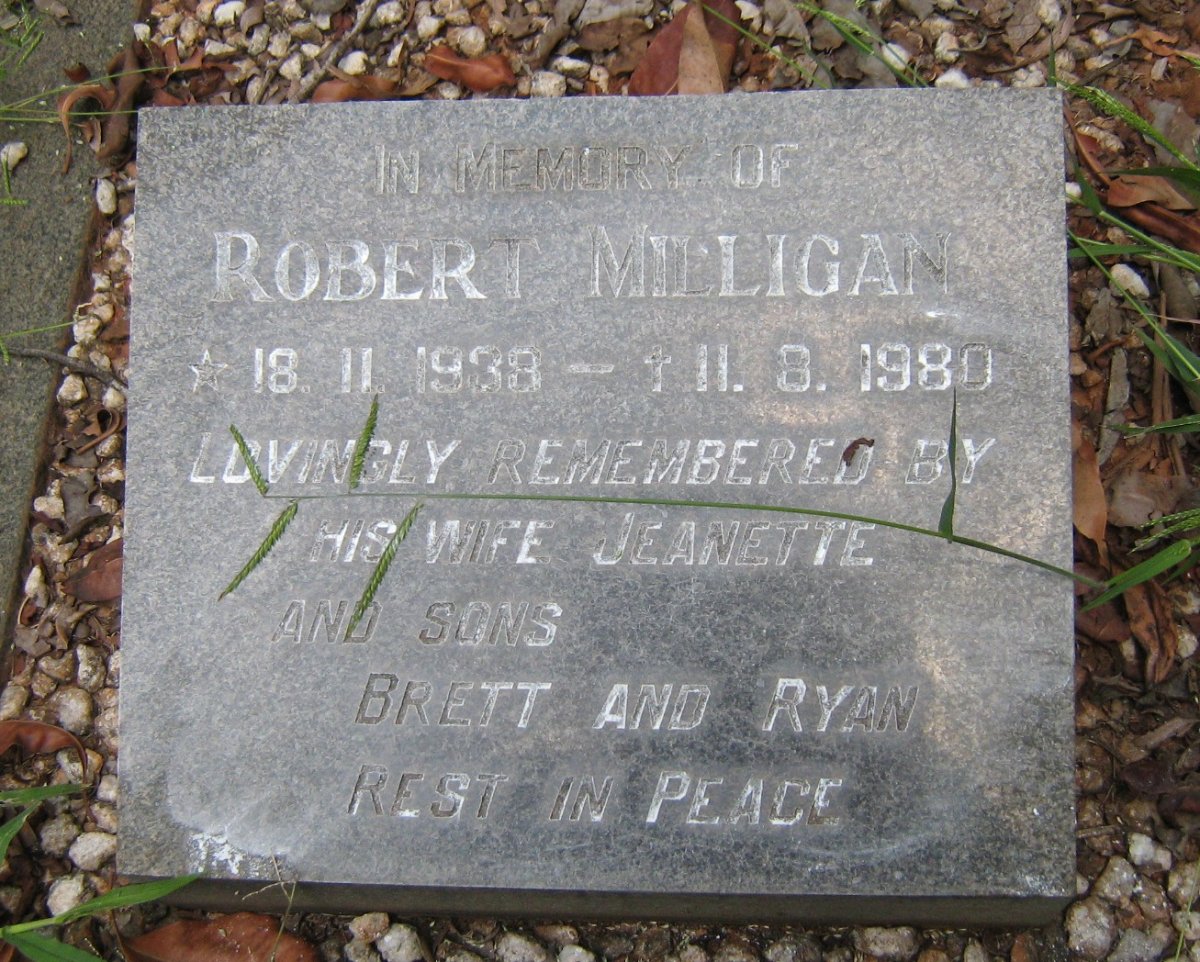 MILLIGAN Leonard James 1911-1982 &amp; Lawrie Emily 1912-1952 :: MILLIGAN Robert 1938-1980