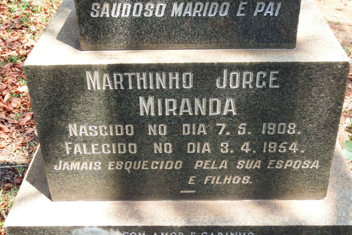 MIRANDA Marthinho, JORGE 1908-1954 &amp; Maria Das Merces 1909-1984