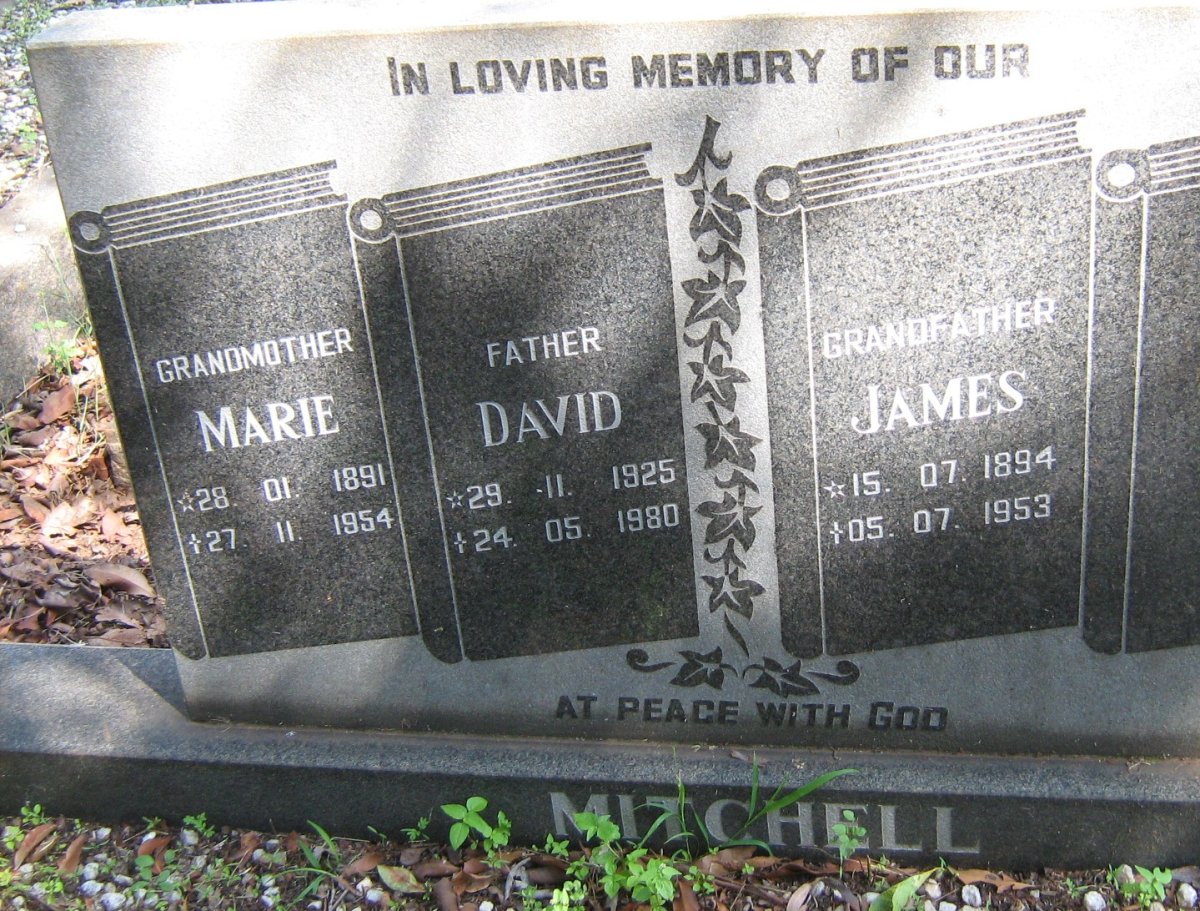MITCHELL James 1894-1953 &amp; Marie 1891-1954 :: MITCHELL David 1925-1980
