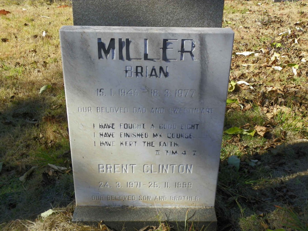 MILLER Brian 1945-1977 :: MILLER Brent Clinton 1971-1999