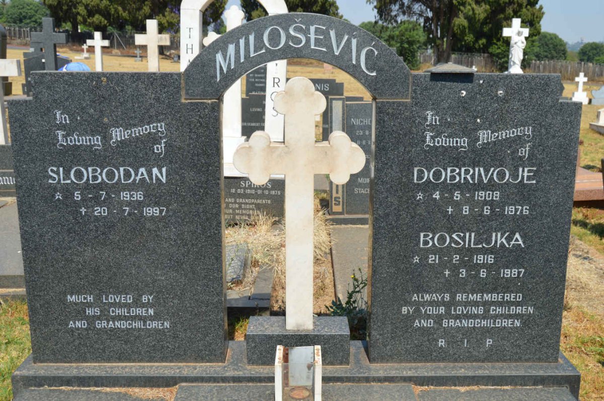 MILOSEVIC Dobrivoje 1908-1976 &amp; Bosiljka 1916-1987 :: MILOSEVIC Slobodan 1936-1997