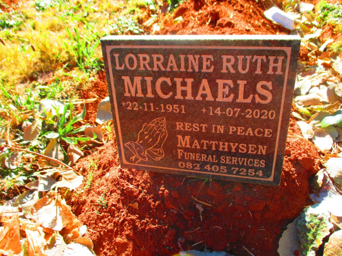 MICHAELS Lorraine Ruth 1951-2020