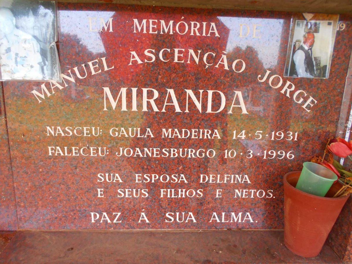MIRANDA Manuel Asecenção Jorge 1931-1996
