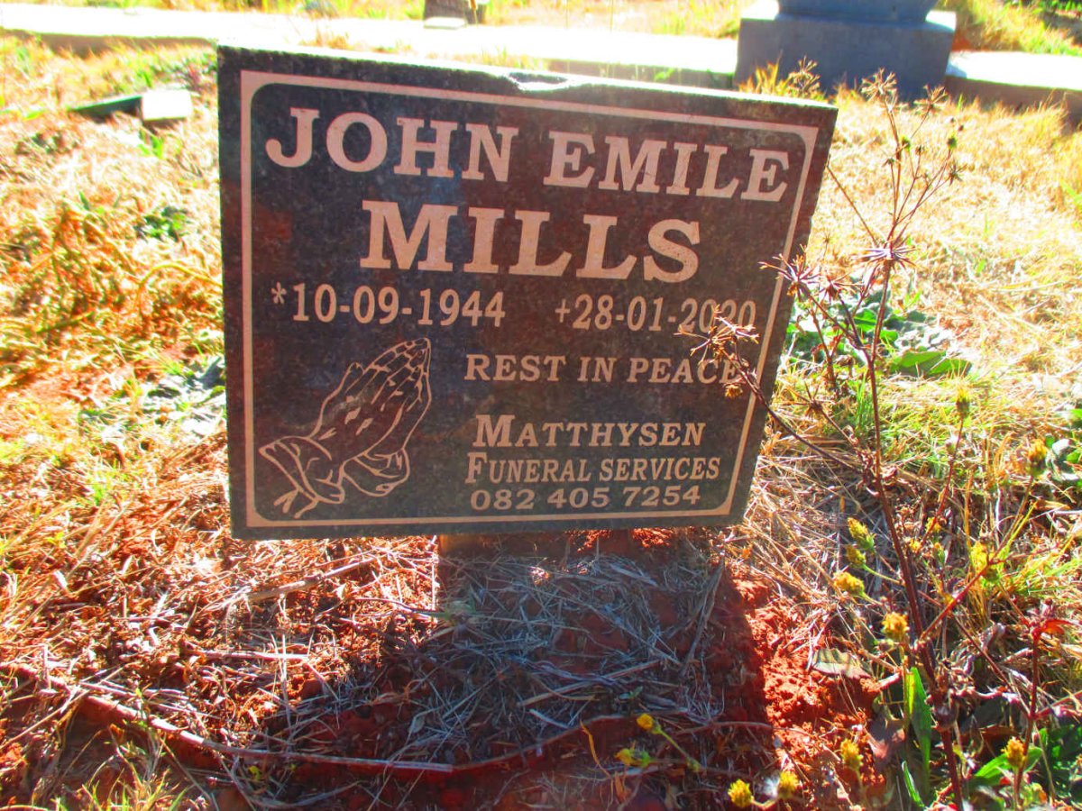 MILLS John Emile 1944-2020