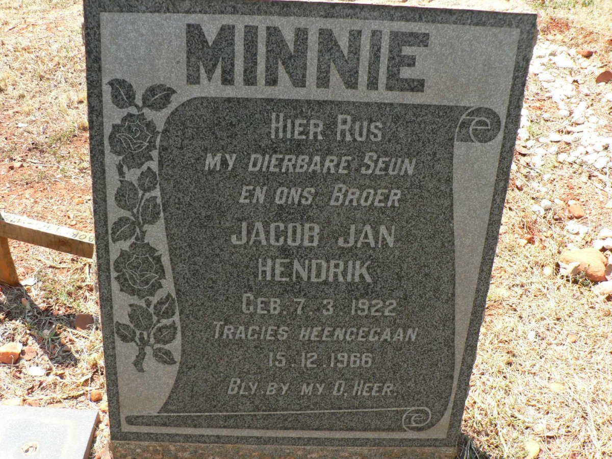 MINNIE Jacob Jan Hendrik 1922-1966