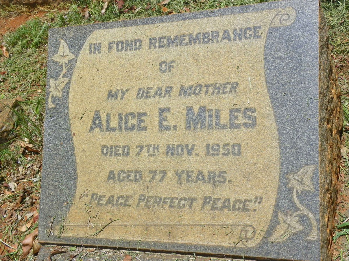 MILES Alice E. -1950 :: MILES Constance Alice 1899-1951