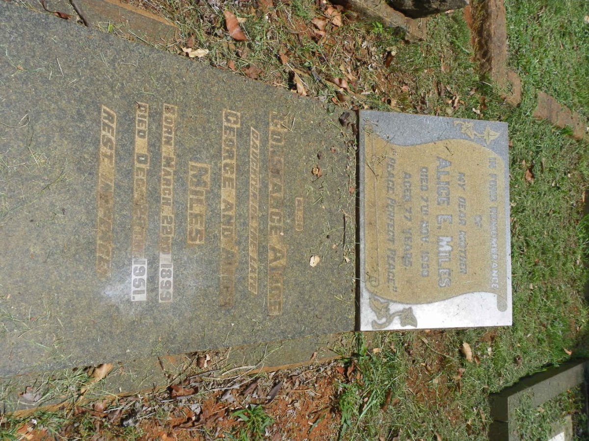 MILES Alice E. -1950 :: MILES Constance Alice 1899-1951