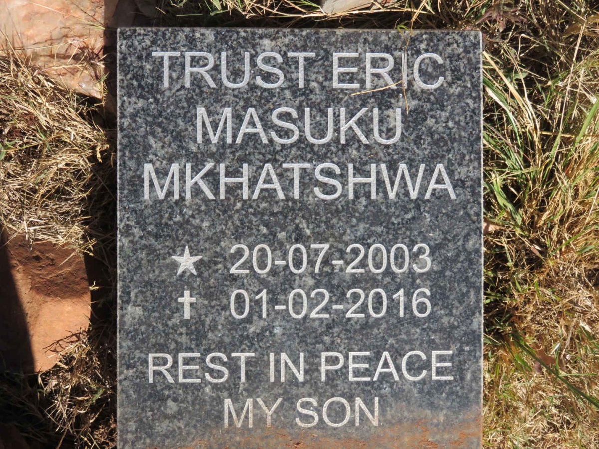 MKHATSHWA Trust Eric Masuku 2003-2016