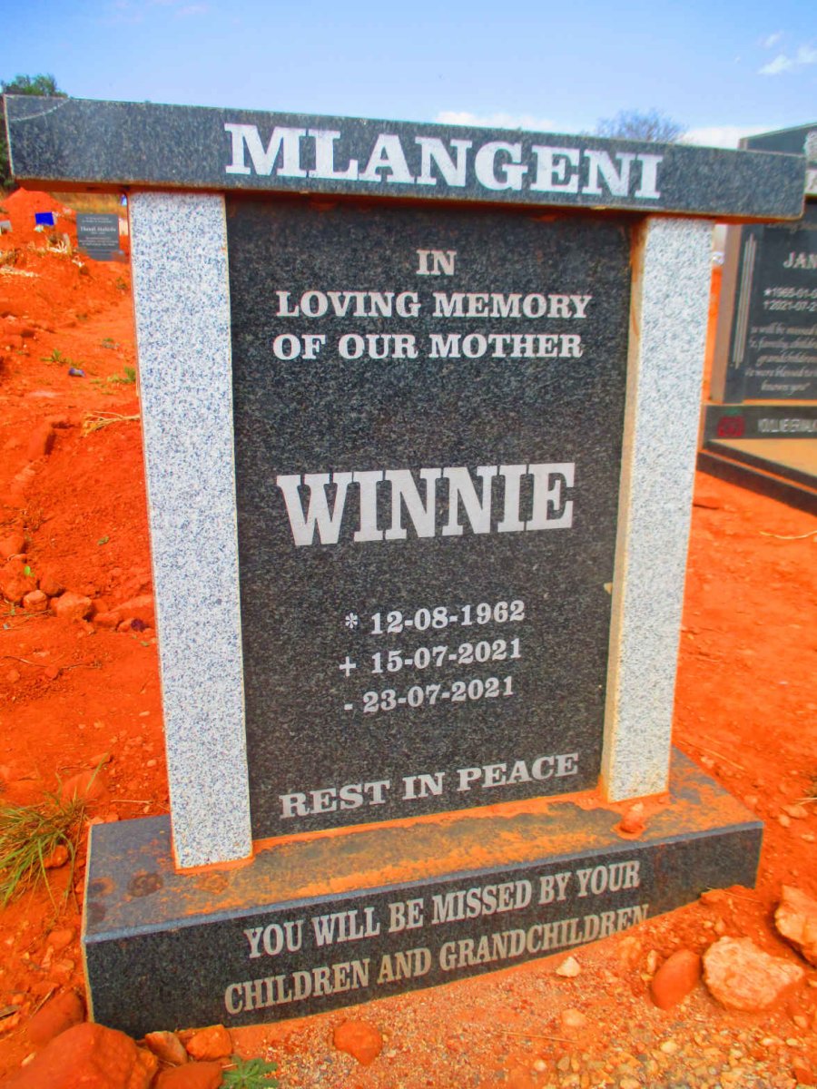 MLANGENI Winnie 1962-2021