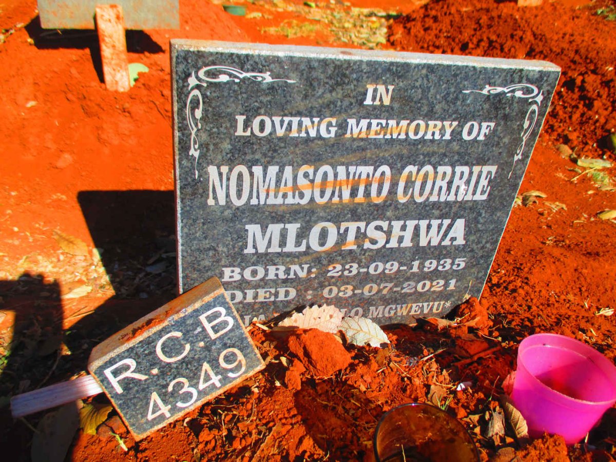 MLOTSHWA Nomasonto Corrie 1935-2021