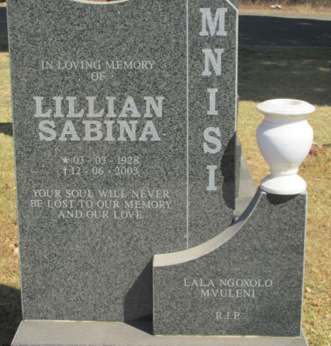 MNISI Lillian Sabina 1928-2003